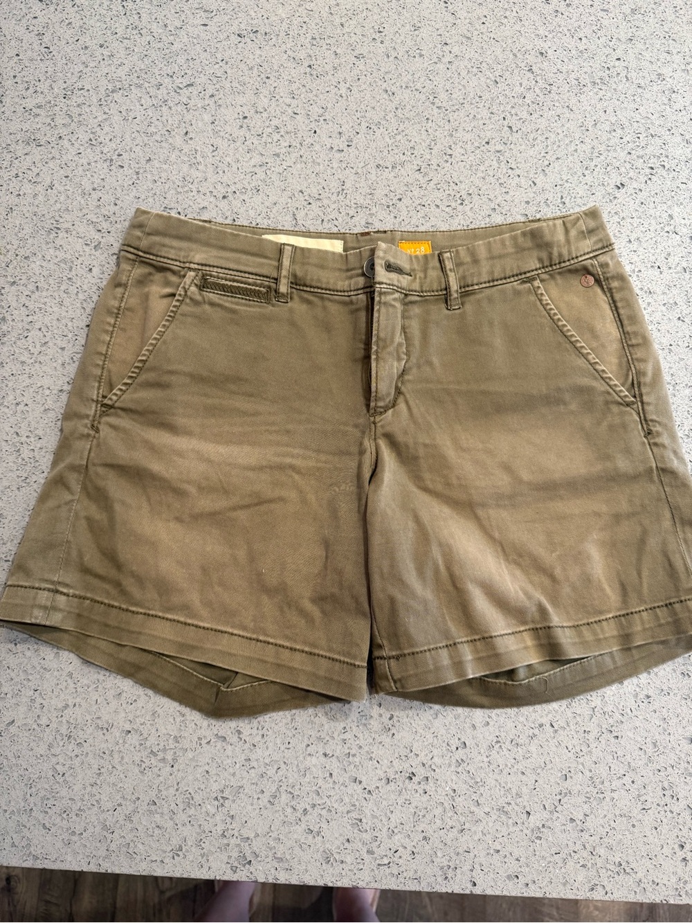 Pilcro Olive Green Cotton Chino Shorts